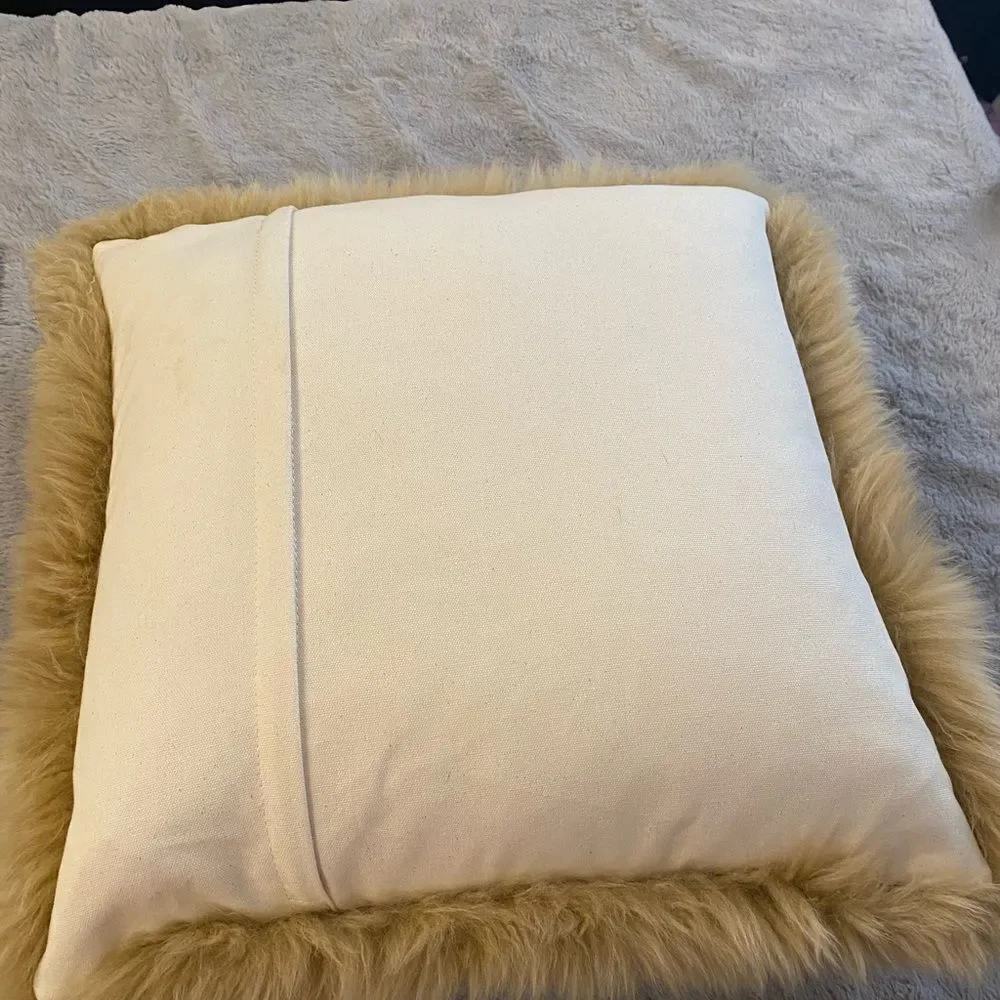 Williams-Sonoma Home 100# sheepskin pillow, 21x21 inch